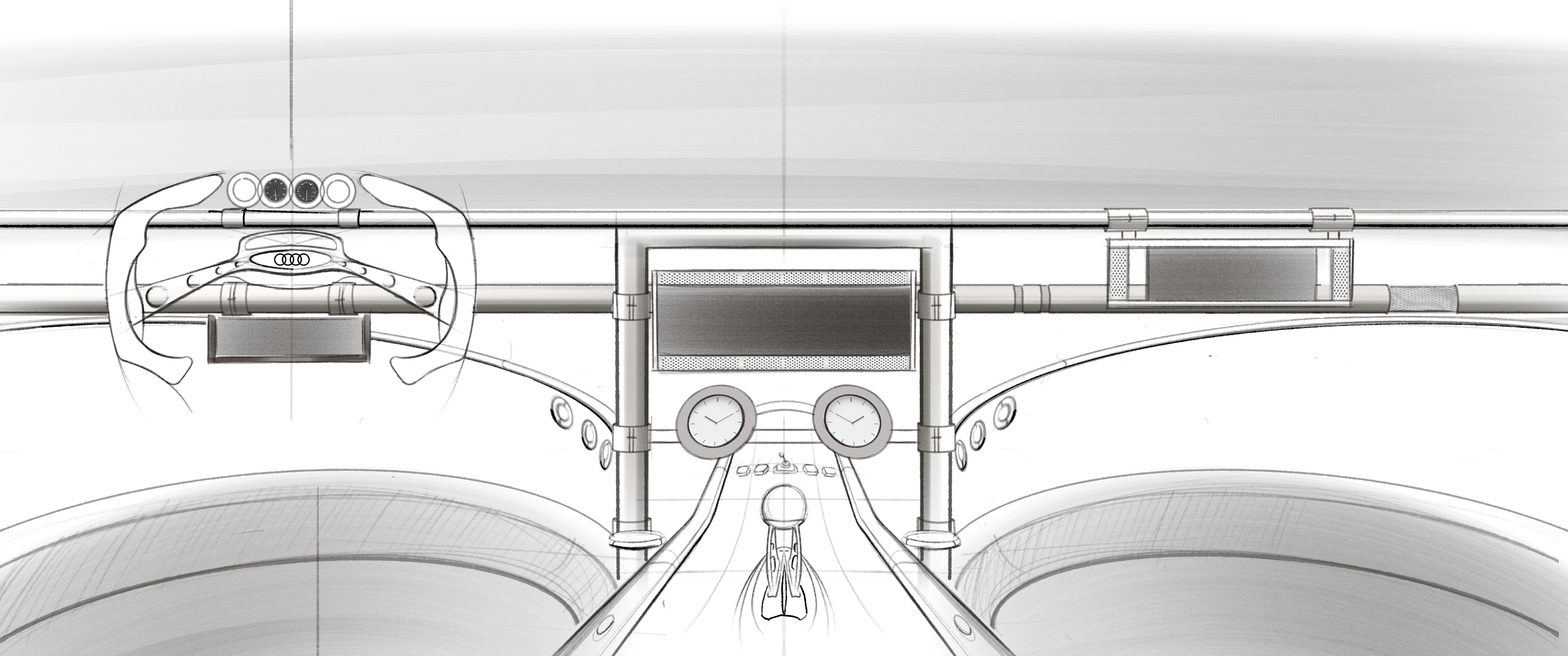 Interior dark render